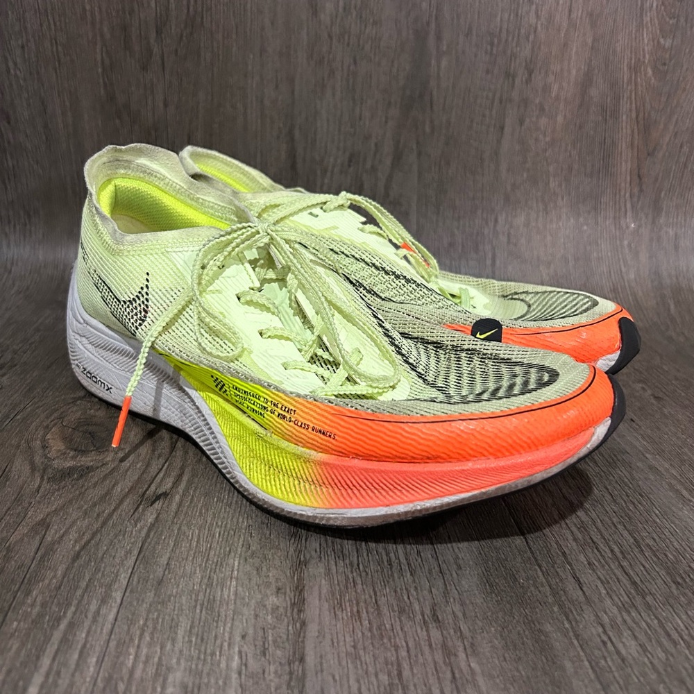 Nike Vaporfly Next% 2 Mens Carbon Plated Racing Shoe Size 9 - Yellow and Orange